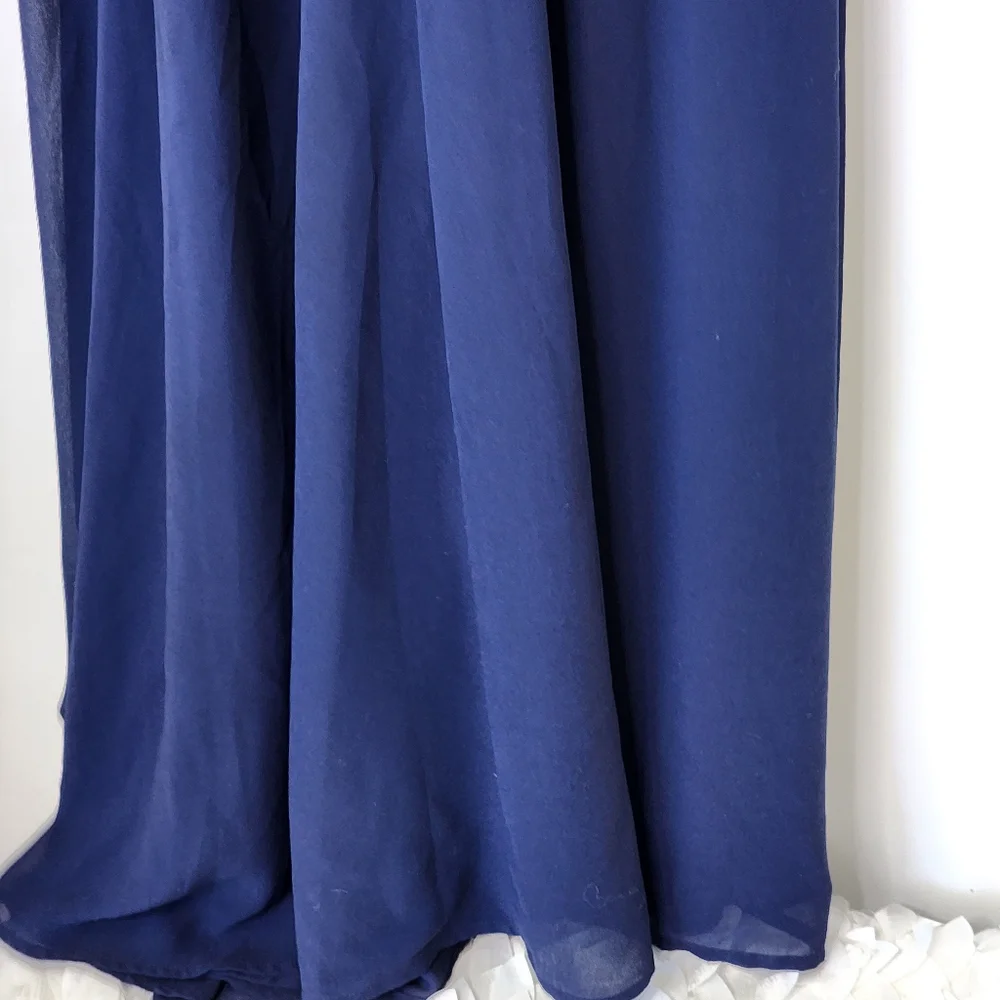 Review long formal dress Broadway Blue gown maxi size 6 - Picture 5 of 14